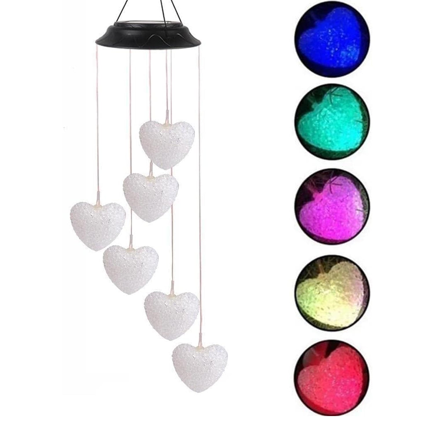 8316 Solar Powered LED Wind Chime Light 6LED Colorful Chime Craft Wind bell Wind Heart Decor Outdoor Decorative Wind Portable 8316 Solar Powered LED Wind Chime Light 6LED Colorful Chime Craft Wind bell Wind Heart Decor Outdoor Decorative Wind Portable
